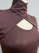 brown latin dance outfit