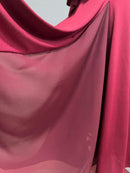 Burgundy Ballroom Dress with Flared Sleeves and Flowing Skirt