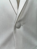 White Men's Dance Jacket – Classic Ballroom Style Blazer
