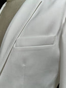 White Men's Dance Jacket – Classic Ballroom Style Blazer