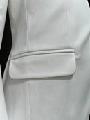 White Men's Dance Jacket – Classic Ballroom Style Blazer