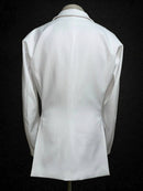White Men's Dance Jacket – Classic Ballroom Style Blazer