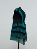 Black Dance Costume with Emerald Accents and Fringe