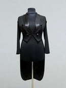 Black Tailcoat Jacket for Women – Satin Trim Dance Frac