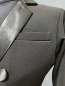 Black Tailcoat Jacket for Women – Satin Trim Dance Frac