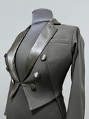 Black Tailcoat Jacket for Women – Satin Trim Dance Frac