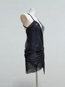 faux leather dance dress