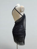 faux leather dance dress