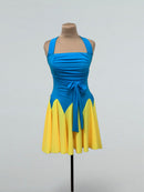 two color latin dress