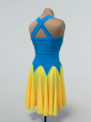 two color latin dress