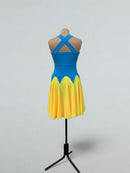 two color latin dress