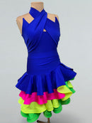 colorful latin dance costume