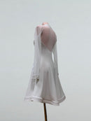 white latin dance dress