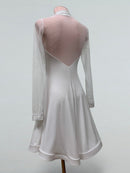 white latin dance dress