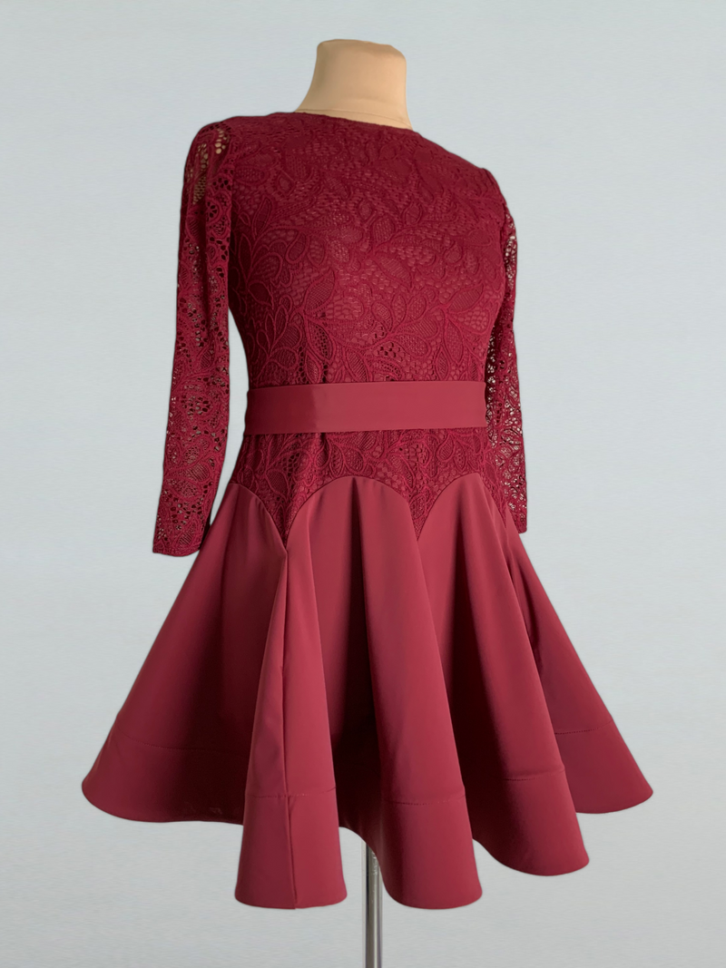 ladies ballroom dance dresses Girls Dress with Lace Bodice 9 years and in the center Size:9/12mos LUXE FABRIC Gown Hot Pink And