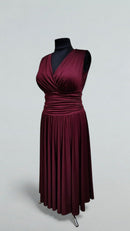 burgundy ballroom practice dress
