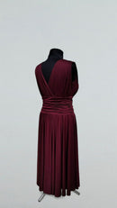 burgundy ballroom practice dress