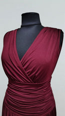 burgundy ballroom practice dress