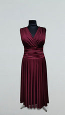 burgundy ballroom practice dress