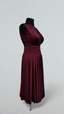 burgundy ballroom practice dress