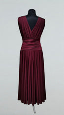 burgundy ballroom practice dress