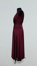 burgundy ballroom practice dress