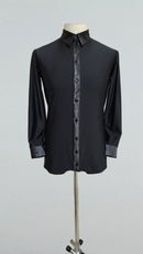 black ballroom dance shirt
