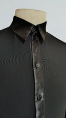 black ballroom dance shirt
