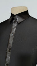 black ballroom dance shirt