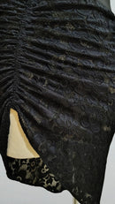 asymmetrical lace latin dance skirt