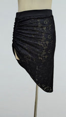 asymmetrical lace latin dance skirt