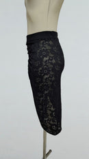 asymmetrical lace latin dance skirt