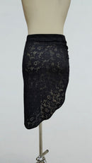 asymmetrical lace latin dance skirt