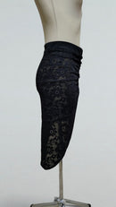 asymmetrical lace latin dance skirt