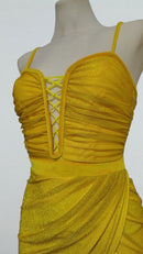 yellow ballroom showcase dress