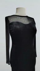black velvet tango dress