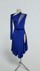 one shoulder ballroom dress