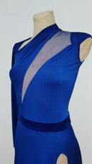 one shoulder ballroom dress