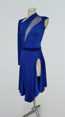 one shoulder ballroom dress