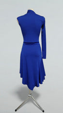one shoulder ballroom dress