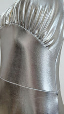 silver metallic tango performance dress