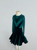 girls emerald ballroom dance dress