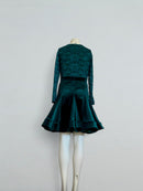 girls emerald ballroom dance dress