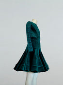 girls emerald ballroom dance dress