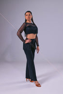 High Rise Fringed Pants