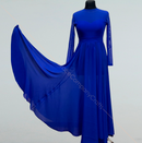 Elegant Blue Ballroom Dance Dress