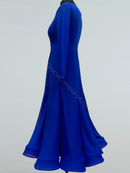 Elegant Blue Ballroom Dance Dress