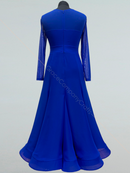 Elegant Blue Ballroom Dance Dress