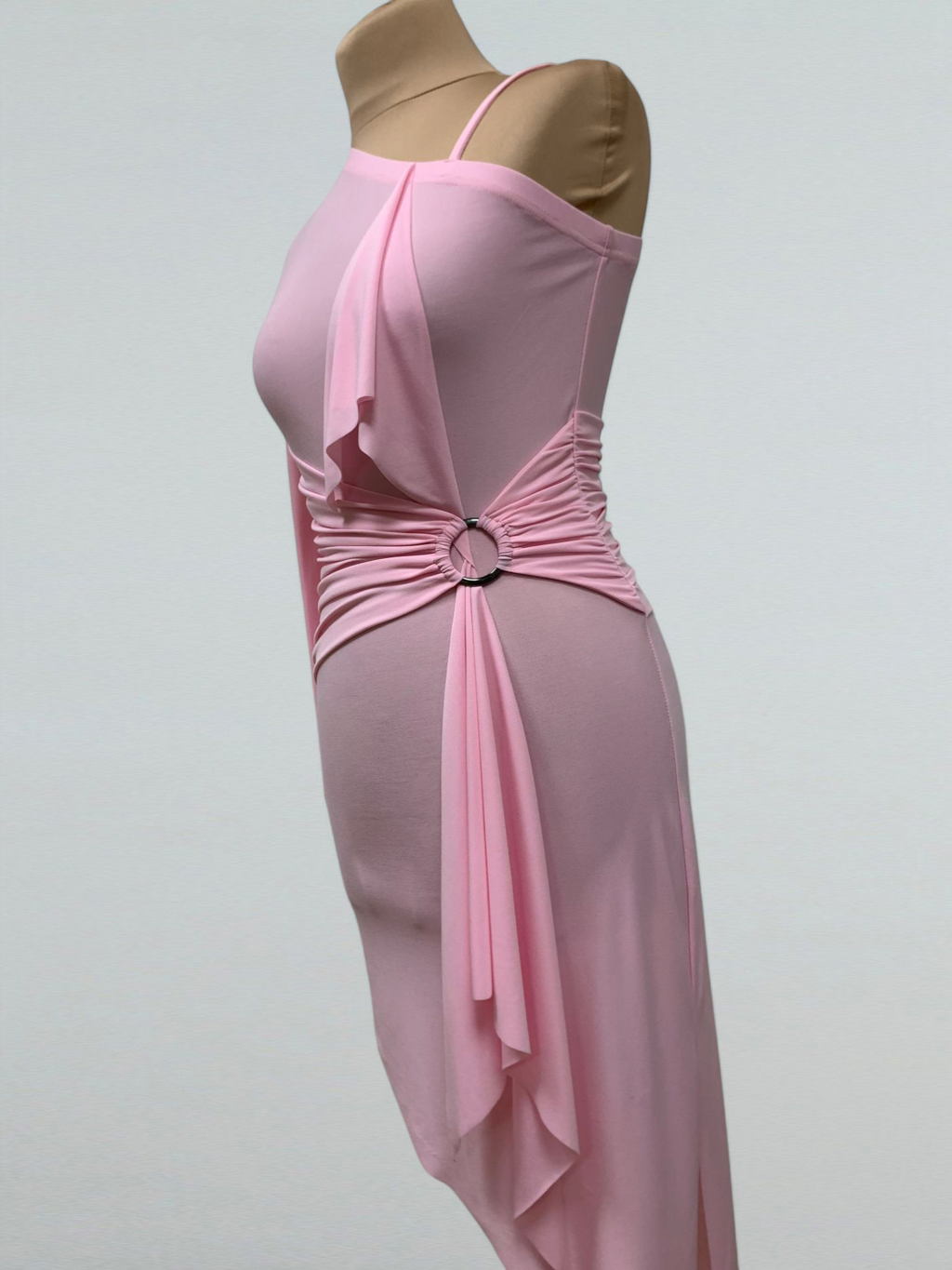 Light Pink Asymmetric Latin Dance Dress One-Shoulder Design S / As pictured Light Pink Asymmetric Latin Dance Dress One-Shoulder Design S / As pictured