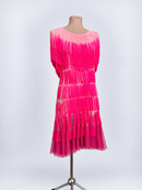 Pink fringe dance dress front angle